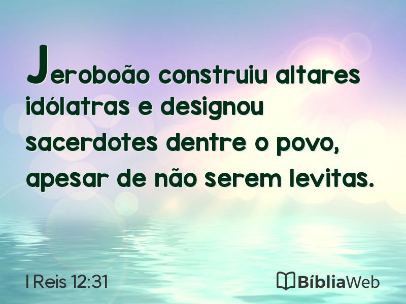 I Reis 12:31 em imagem para compartilhar