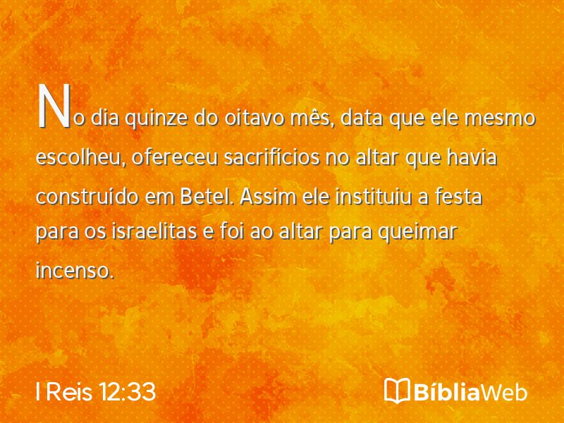 I Reis 12:33 em imagem para compartilhar