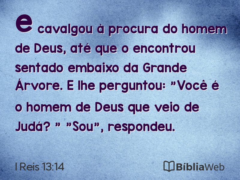 I Reis 13:14 em imagem para compartilhar