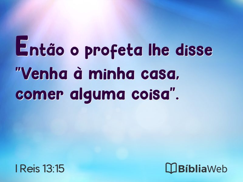 I Reis 13:15 em imagem para compartilhar