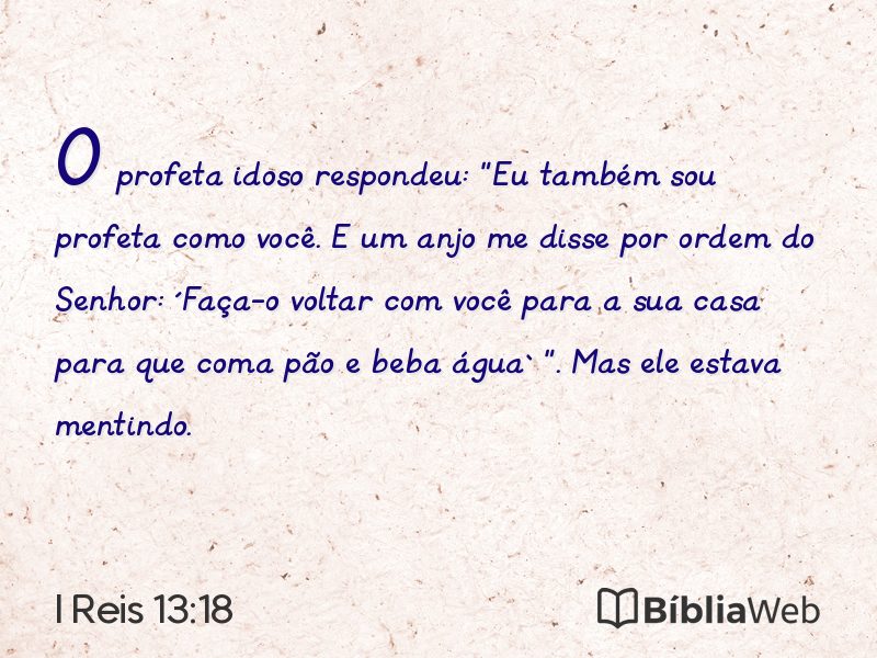 I Reis 13:18 em imagem para compartilhar