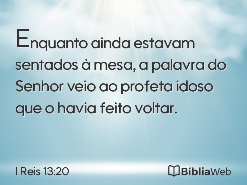 I Reis 13:20 em imagem para compartilhar