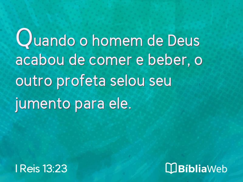 I Reis 13:23 em imagem para compartilhar