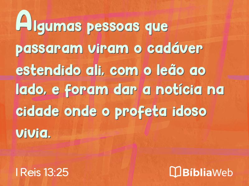 I Reis 13:25 em imagem para compartilhar