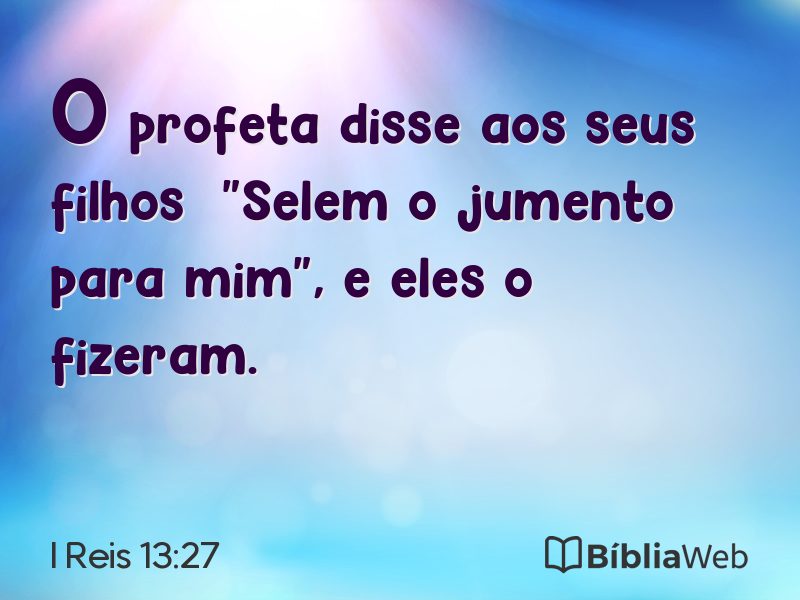 I Reis 13:27 em imagem para compartilhar