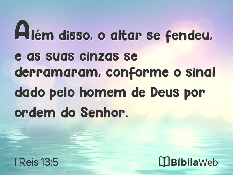 I Reis 13:5 em imagem para compartilhar