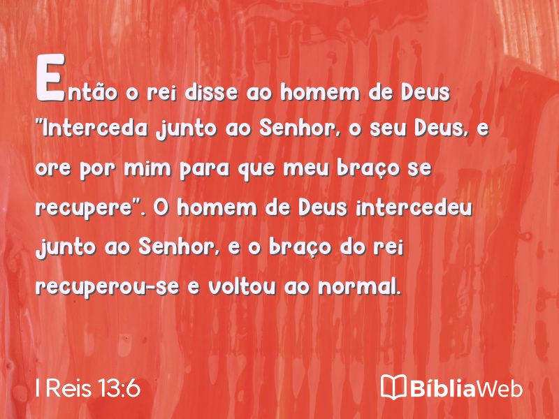 I Reis 13:6 em imagem para compartilhar