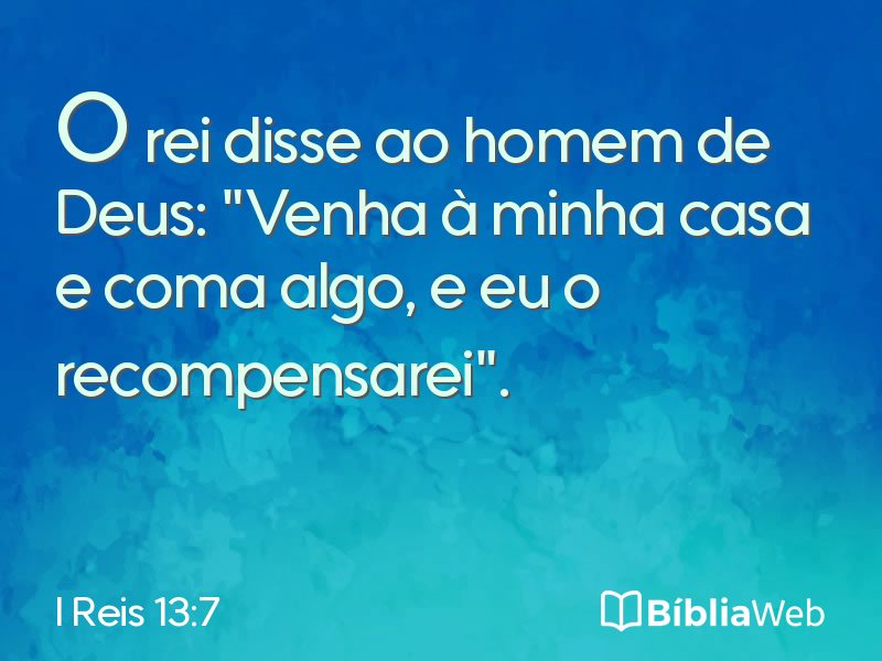 I Reis 13:7 em imagem para compartilhar