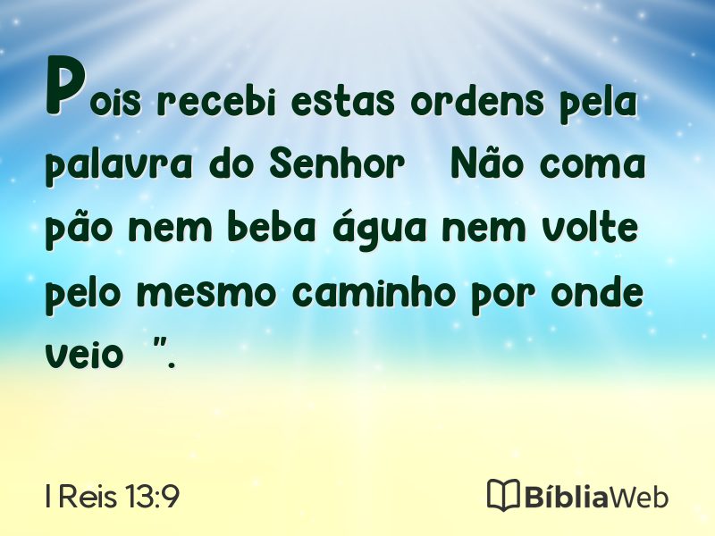 I Reis 13:9 em imagem para compartilhar
