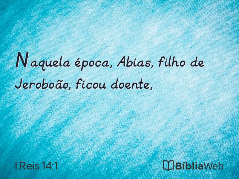 I Reis 14:1 em imagem para compartilhar
