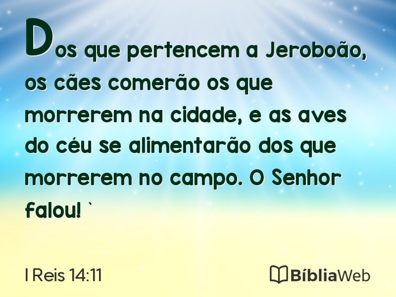 I Reis 14:11 em imagem para compartilhar