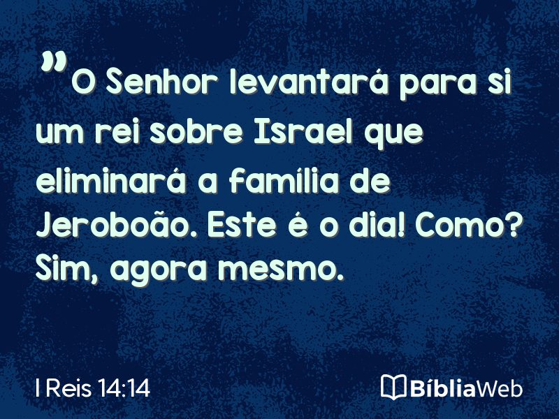I Reis 14:14 em imagem para compartilhar