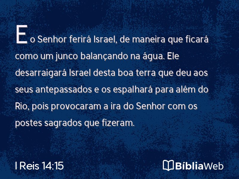I Reis 14:15 em imagem para compartilhar