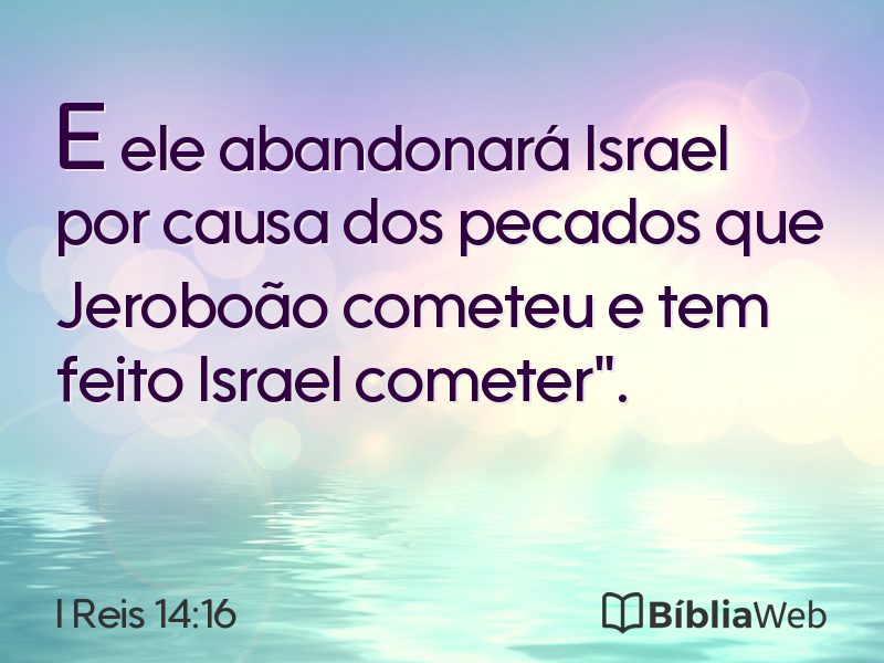 I Reis 14:16 em imagem para compartilhar