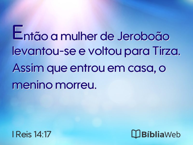 I Reis 14:17 em imagem para compartilhar
