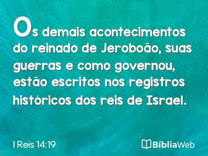 I Reis 14:19 em imagem para compartilhar