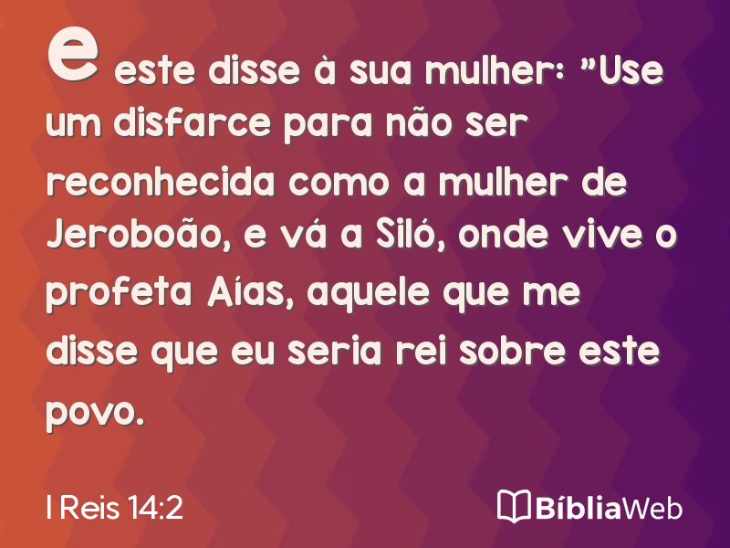I Reis 14:2 em imagem para compartilhar