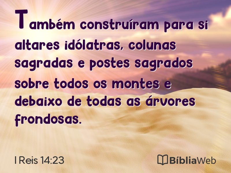 I Reis 14:23 em imagem para compartilhar
