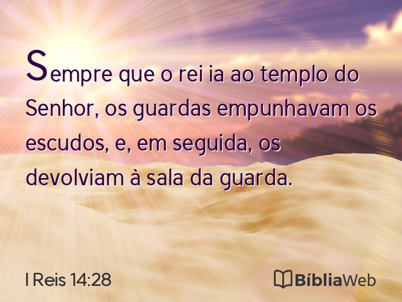 I Reis 14:28 em imagem para compartilhar