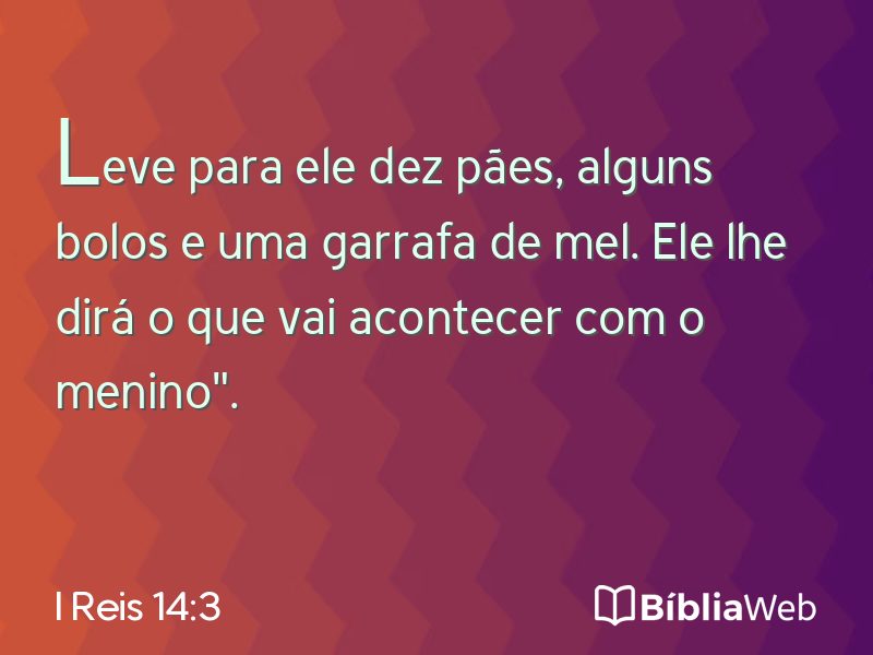 I Reis 14:3 em imagem para compartilhar