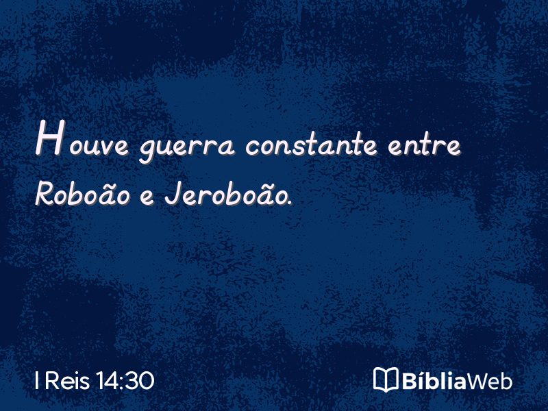 I Reis 14:30 em imagem para compartilhar