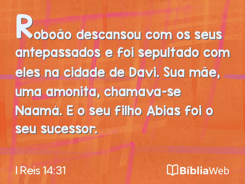 I Reis 14:31 em imagem para compartilhar