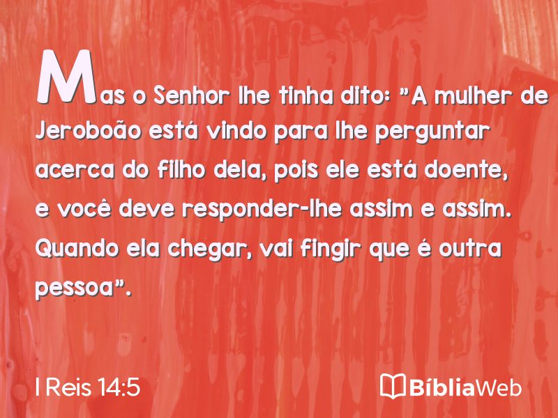 I Reis 14:5 em imagem para compartilhar