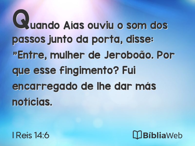 I Reis 14:6 em imagem para compartilhar
