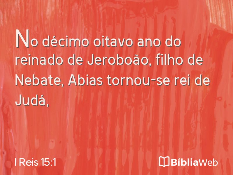 I Reis 15:1 em imagem para compartilhar