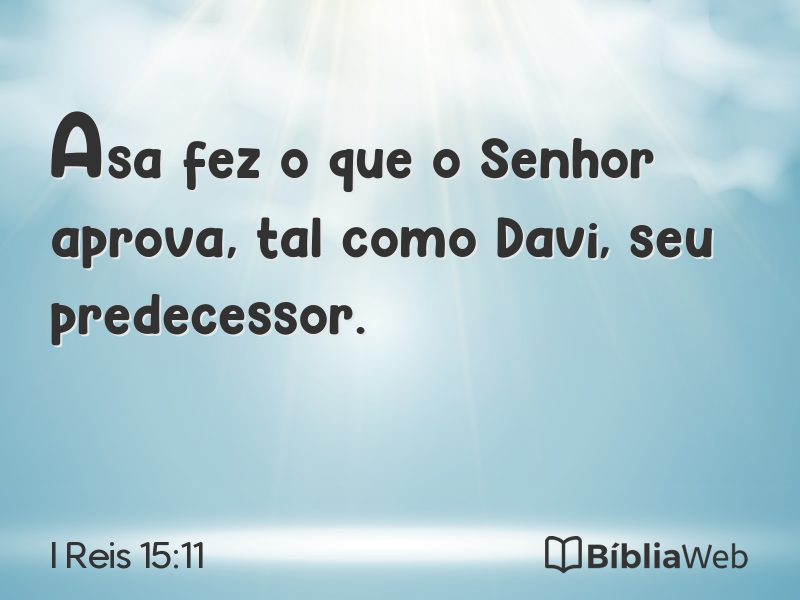 I Reis 15:11 em imagem para compartilhar