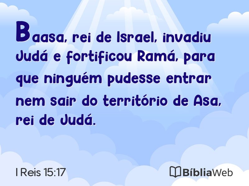 I Reis 15:17 em imagem para compartilhar