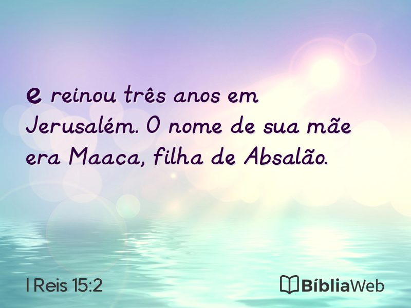 I Reis 15:2 em imagem para compartilhar