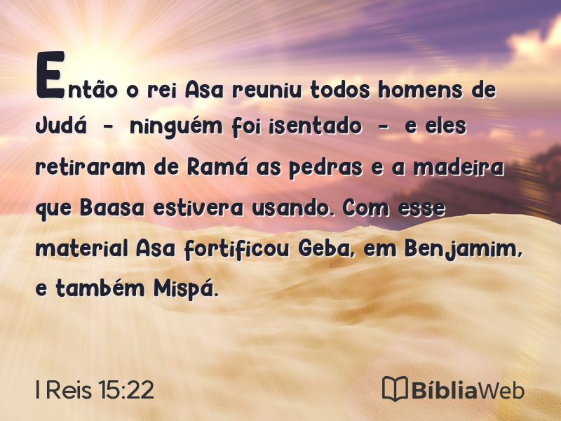 I Reis 15:22 em imagem para compartilhar