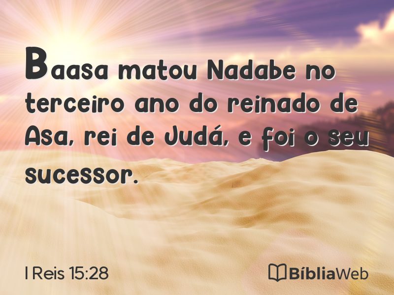 I Reis 15:28 em imagem para compartilhar