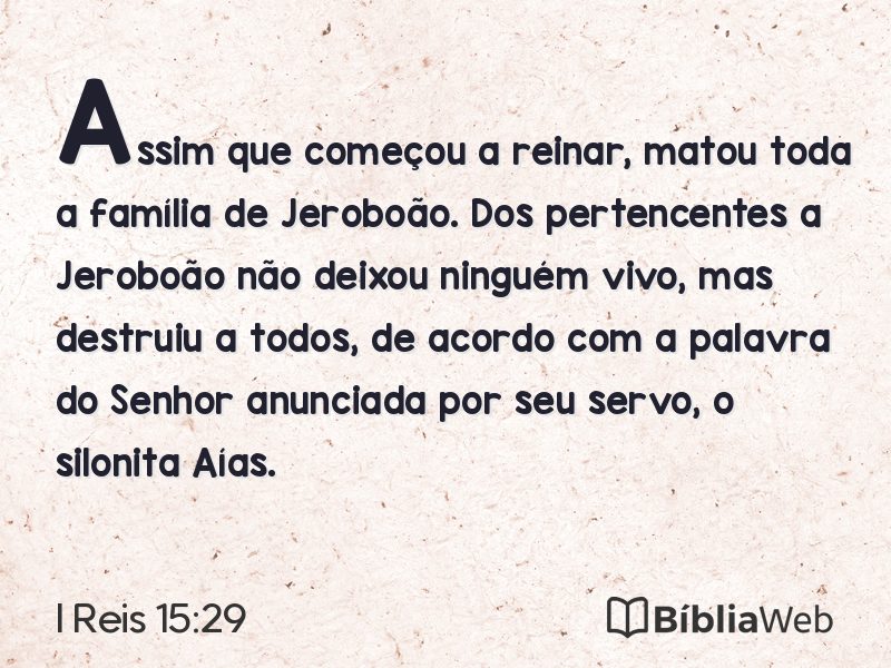 I Reis 15:29 em imagem para compartilhar
