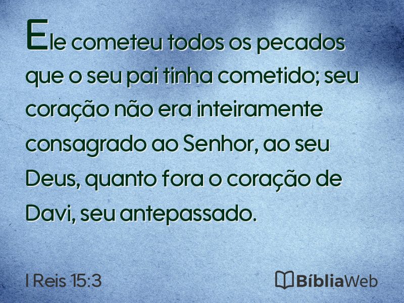 I Reis 15:3 em imagem para compartilhar