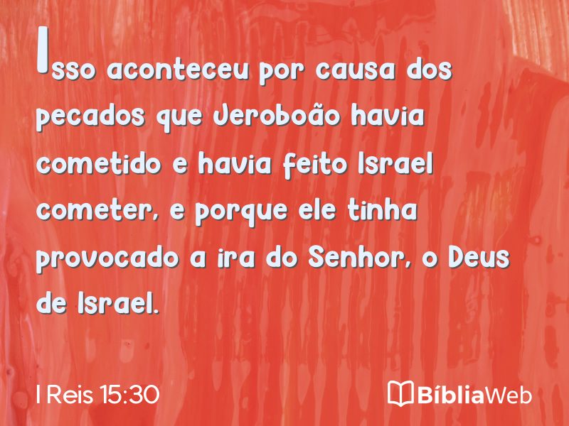 I Reis 15:30 em imagem para compartilhar