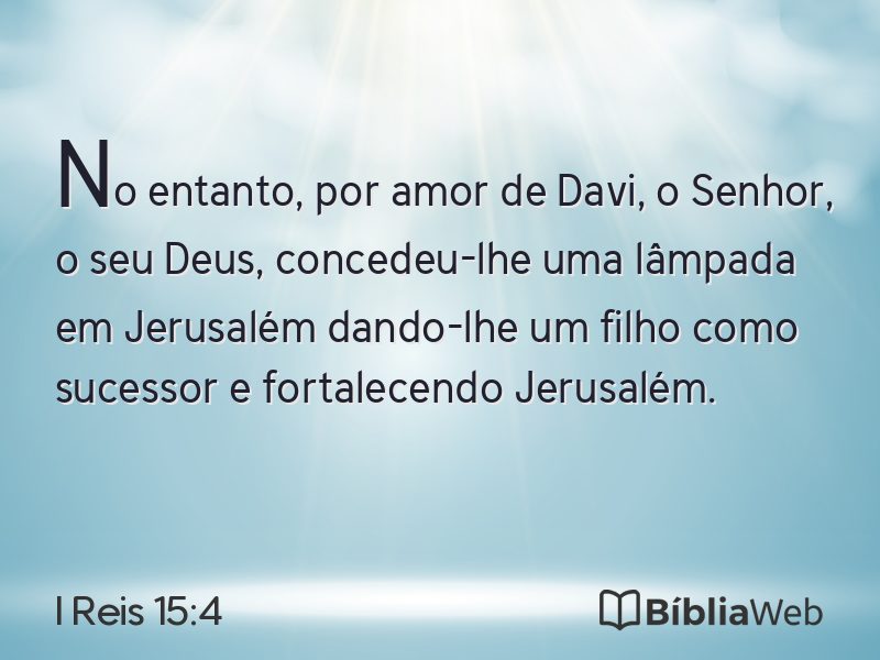 I Reis 15:4 em imagem para compartilhar