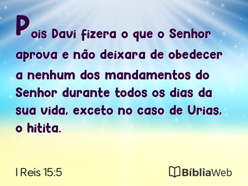 I Reis 15:5 em imagem para compartilhar