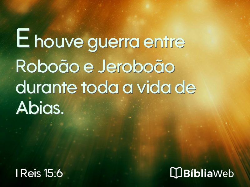 I Reis 15:6 em imagem para compartilhar