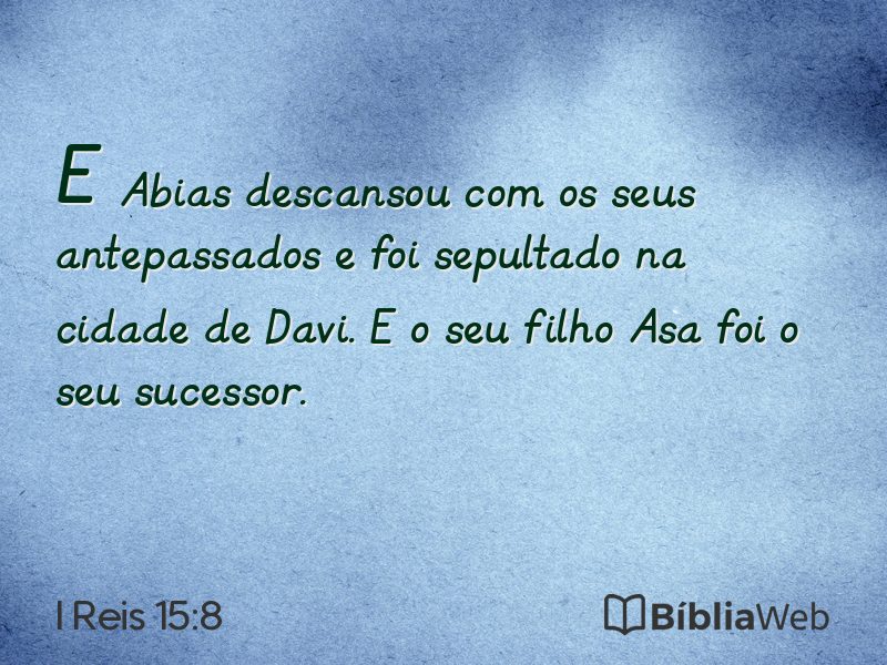 I Reis 15:8 em imagem para compartilhar