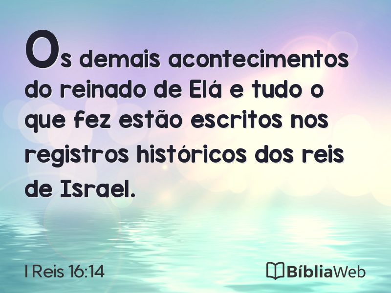 I Reis 16:14 em imagem para compartilhar