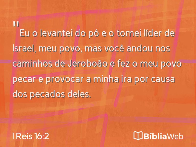 I Reis 16:2 em imagem para compartilhar