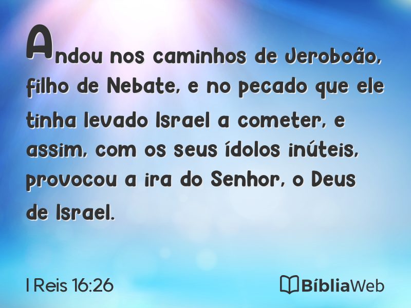 I Reis 16:26 em imagem para compartilhar