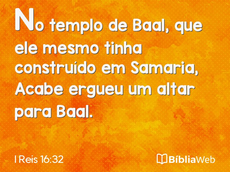 I Reis 16:32 em imagem para compartilhar
