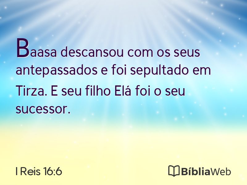 I Reis 16:6 em imagem para compartilhar