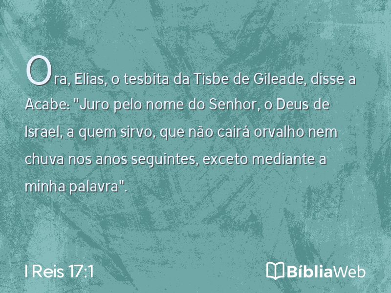 I Reis 17:1 em imagem para compartilhar