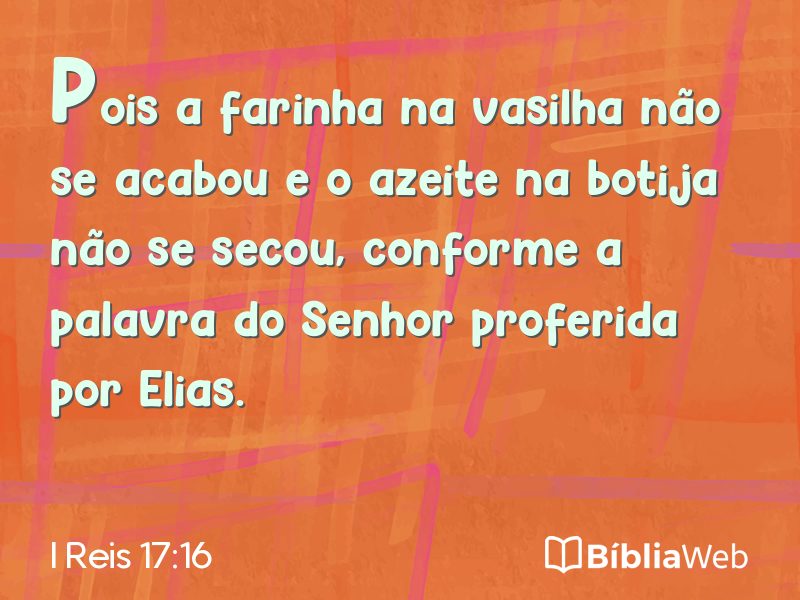 I Reis 17:16 em imagem para compartilhar