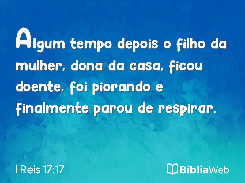 I Reis 17:17 em imagem para compartilhar