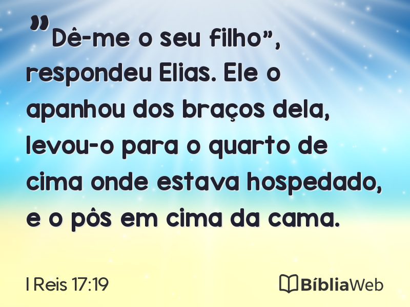 I Reis 17:19 em imagem para compartilhar